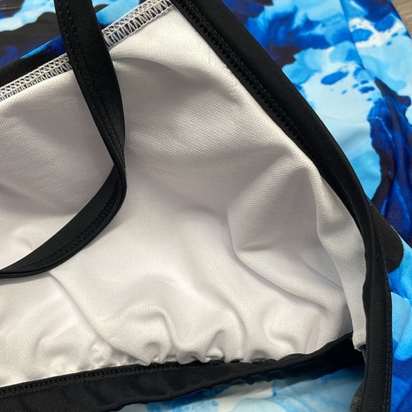 Xersion In A Haze Draped Back Tankini Top Pool Blue 18W - Picture 12 of 14